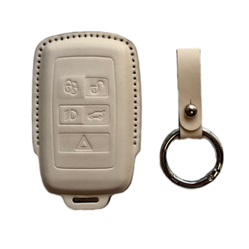 Чохол на автомобільний smart ключ Land Rover білий з кільцем (LD1L) LD1LWK фото
