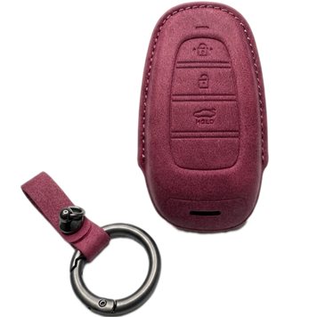 Чохол на автомобільний smart ключ Hyundai червоний з кільцем (HY2) HY2RK фото