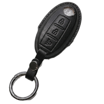 Чохол на автомобільний smart ключ Nissan чорний з кільцем (N2L) N2LBLK фото