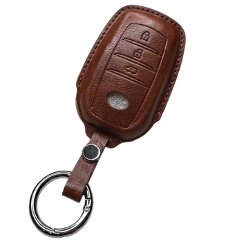 Чохол на автомобільний smart ключ Toyota коричневий з кільцем (T2L) T2LBK фото