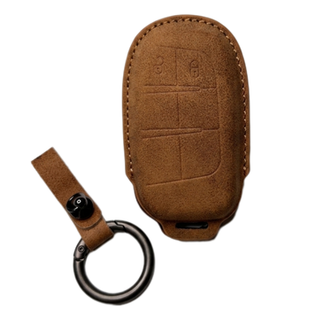 Чохол на автомобільний smart ключ Jeep коричневий з кільцем (J1) J1BK фото