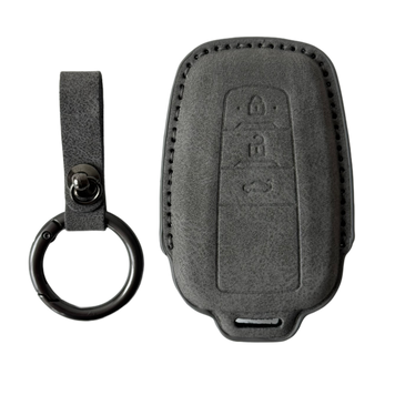 Чохол на автомобільний smart ключ Toyota сірий з кільцем (T3) T3GS фото