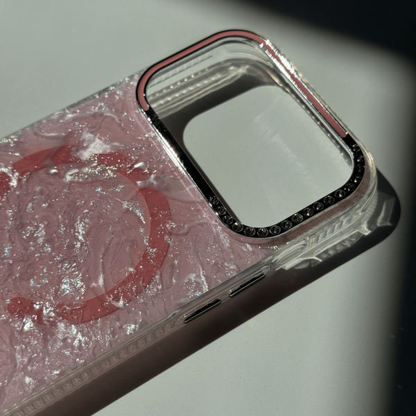Чохол Marble MagSafe для IPhone 17 Pro / 18 Pro , Pink MAGSAFE MARBLE 17 PRO  фото