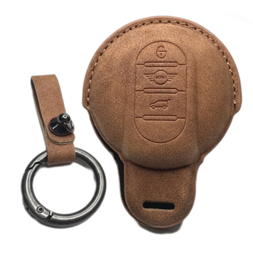 Чохол на автомобільний smart ключ MINI коричневий з кільцем (MINI1) MINI1BK фото