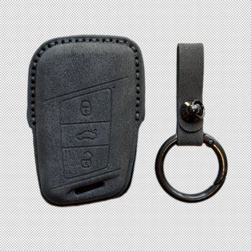 Чохол на автомобільний smart ключ Volkswagen сірий з кільцем (VW1) VW1GK фото