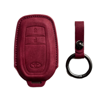 Чохол на автомобільний smart ключ Toyota червоний з кільцем (T1) T1RK фото